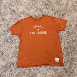 Texas Longhorns Retro Brand Burnt Orange Short Sleeved Tee with Crew Neck